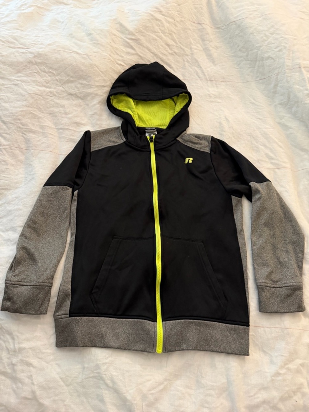Russell boys zip up hooded sweatshirt/track jacket - XL 14/16